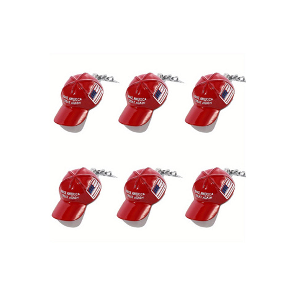 6PCS Trump Redcap Keychain Pendant Hanging Ornament