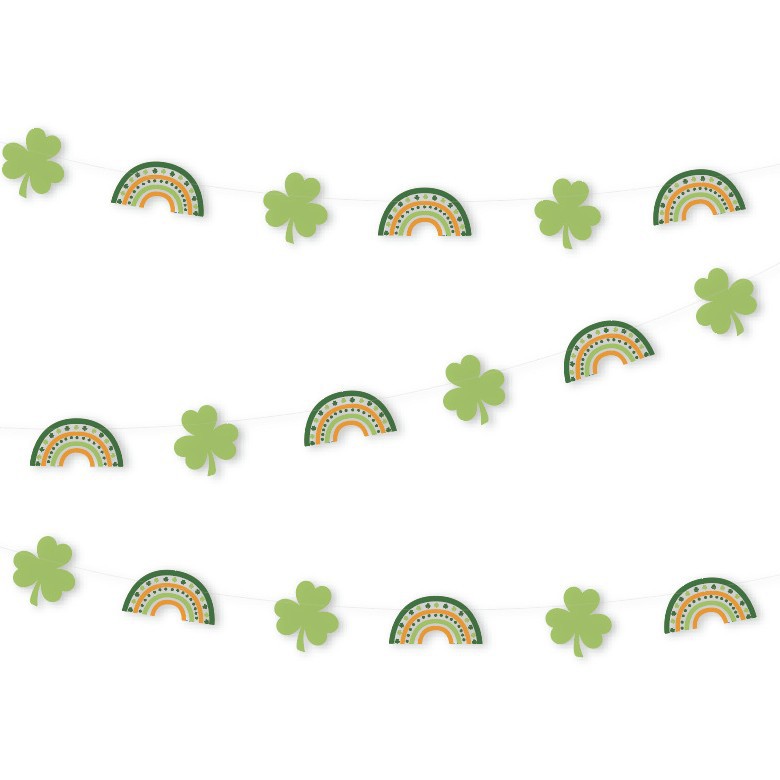 Irish Festival Paper String Decorations Party Pull Flower St Patrick's Day Party Decoration
