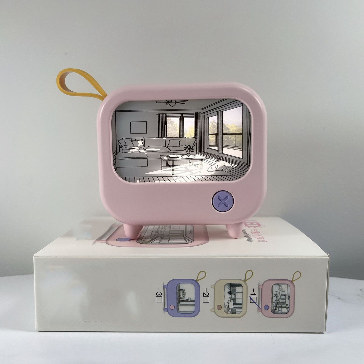 TV Small Night Lamp Creative Bedroom Bedside Lamp Mini LED Sleeping With Ambience Light Charging Lamp Light Painting