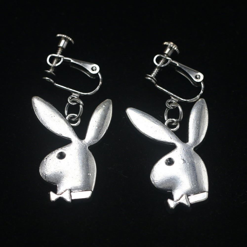 Alloy Silver Rabbit Earrings