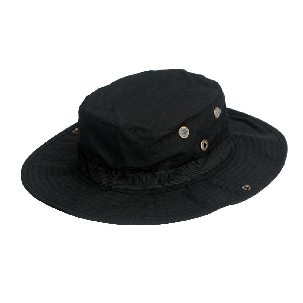 Camouflage Boonie Hat Army Summer Breathable Sun-proof Army Fans Rounded Hat