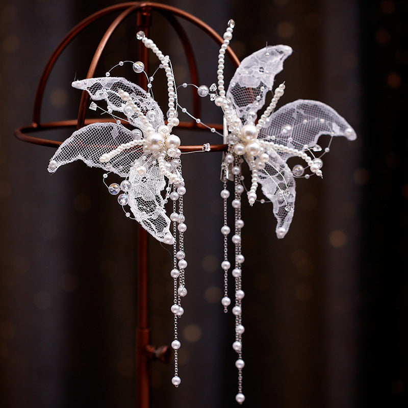 Super Fairy Simple And Smart Lace Beaded Hair Clip