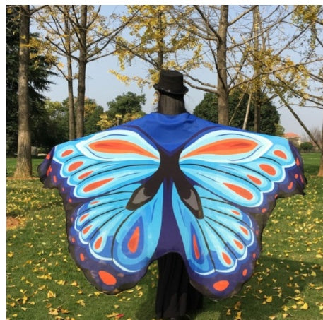 Peacock Feather Halloween Cape Chiffon Peacock Cape