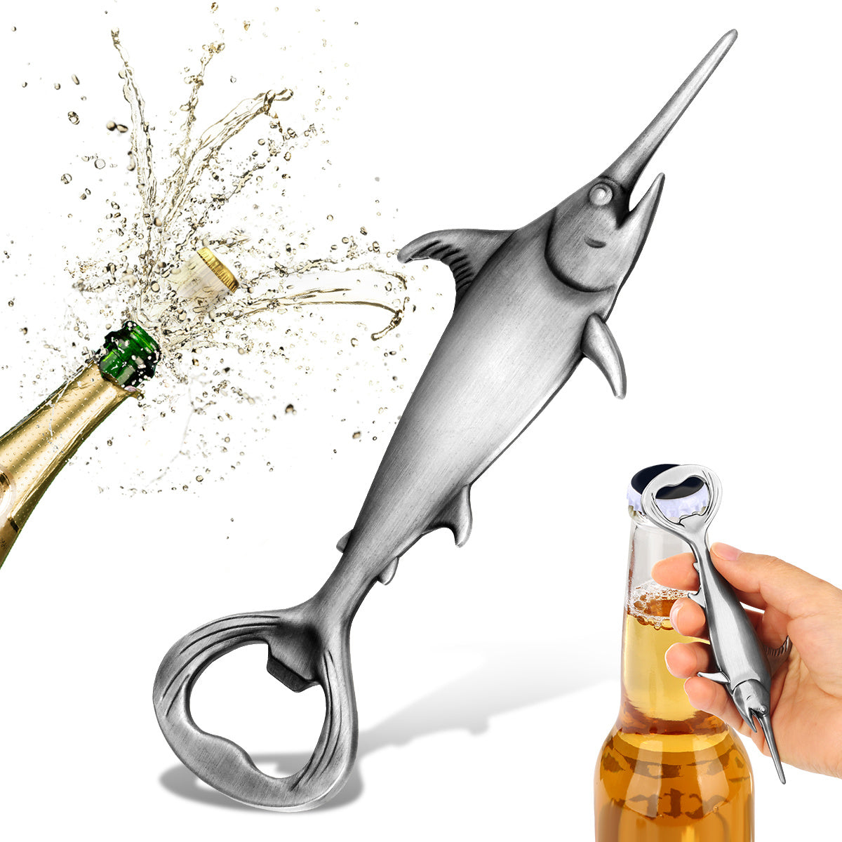 Creative Swordfish Handle Metal Beer Bottle Openers Kitchen Bar Accessories Tools Beer Gifts Beer Openors Kitchen Gadgets