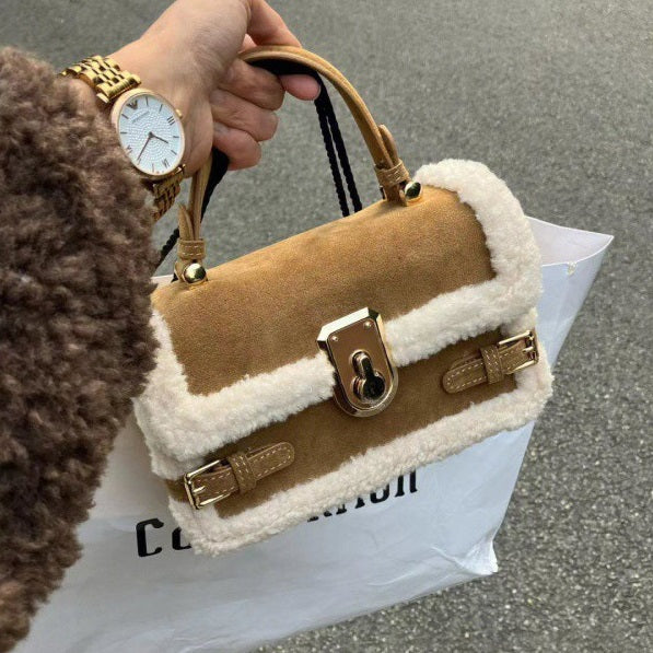 Plush Stitching Advanced Texture All-match Crossbody Handbag
