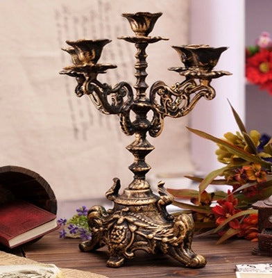 Noble Candlesticks, Cast Iron Handicrafts, Carved Iron Candlesticks, Wax Holders