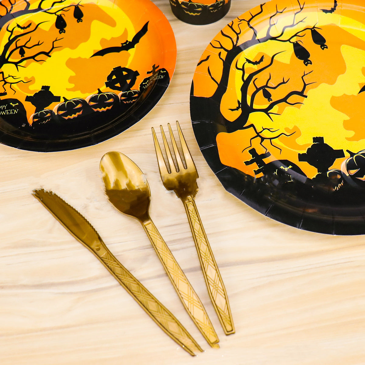 Halloween Party Tableware Paper Cups  Plates Paper Towels