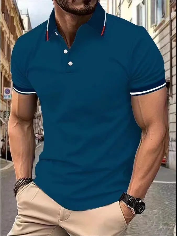 Plain Printing Series Men's Casual Short Sleeve