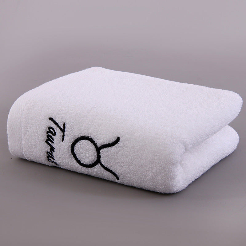 Constellation Bath Towel Plus-Sized Thick Absorbent Embroidery Face Washing
