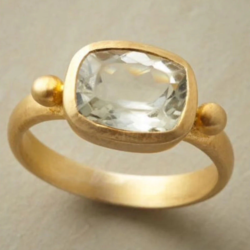 Fashion Heavy Industry Geometric Exquisite Ring