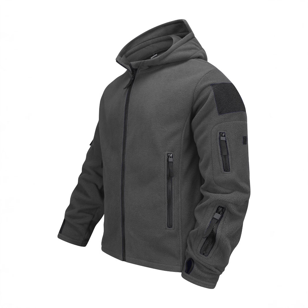 Men's Outdoor Keep Warm Fleece Cold-Proof Shell Jacket