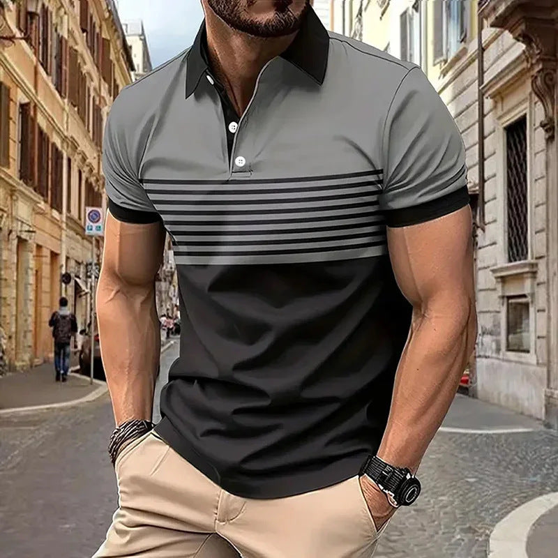 Plain Printing Series Men's Casual Short Sleeve