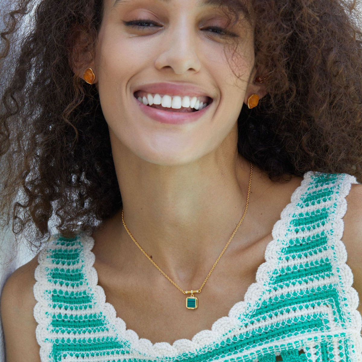 Sterling Silver Lapis Lazuli Malachite Necklace