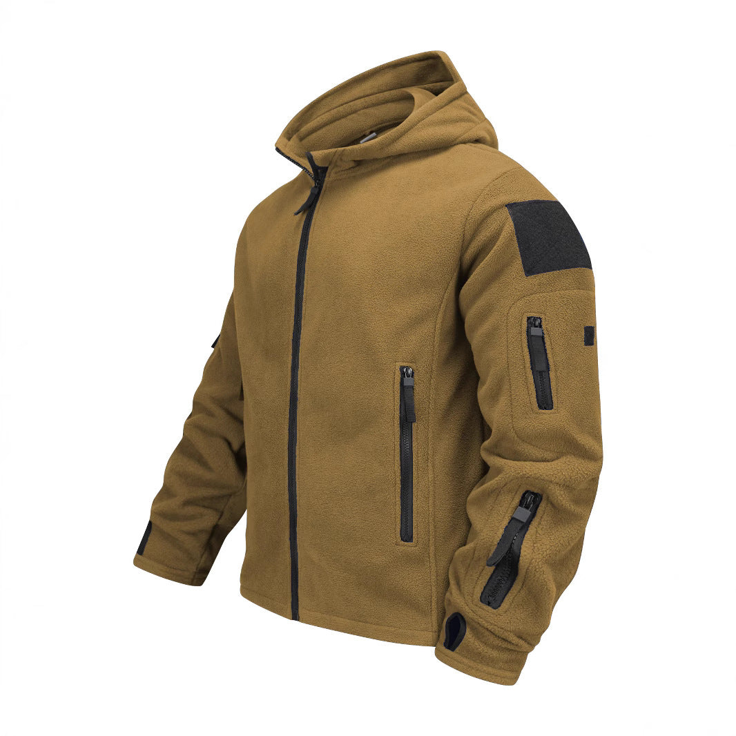 Men's Outdoor Keep Warm Fleece Cold-Proof Shell Jacket