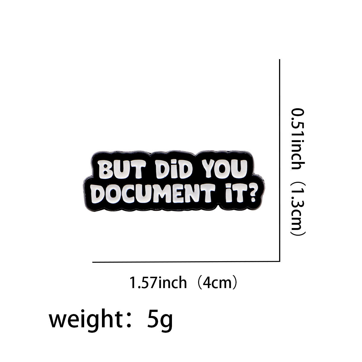 Cartoon Golden M Badge Creative Inspirational English Letters Jewelry Brooch