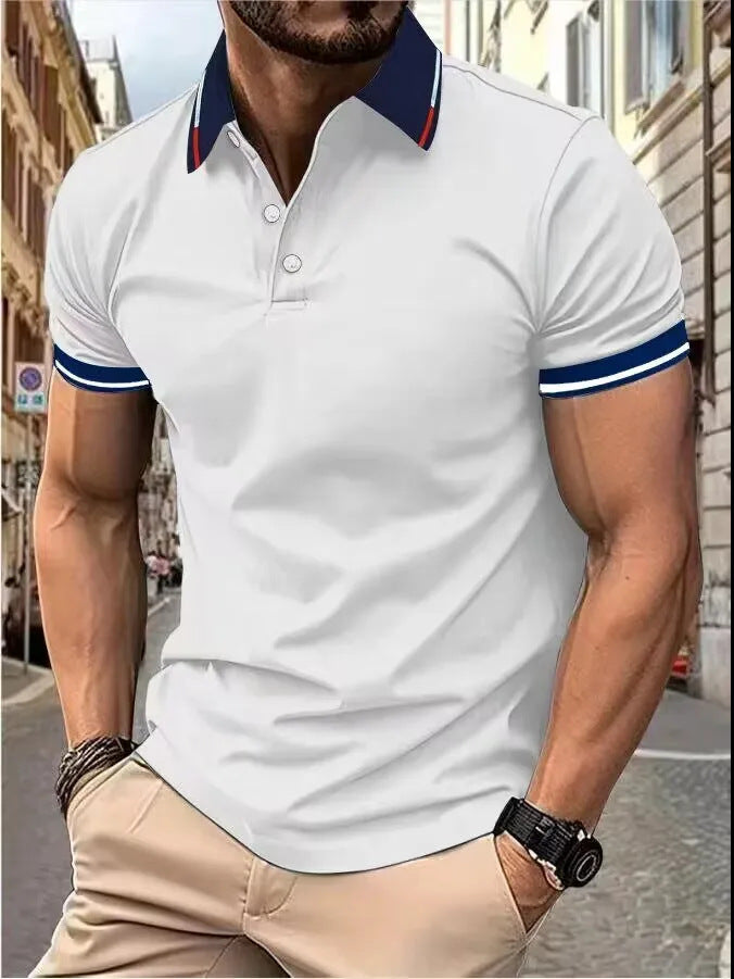Plain Printing Series Men's Casual Short Sleeve