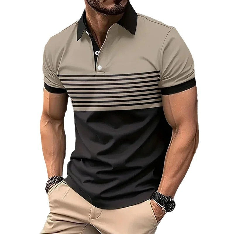 Plain Printing Series Men's Casual Short Sleeve