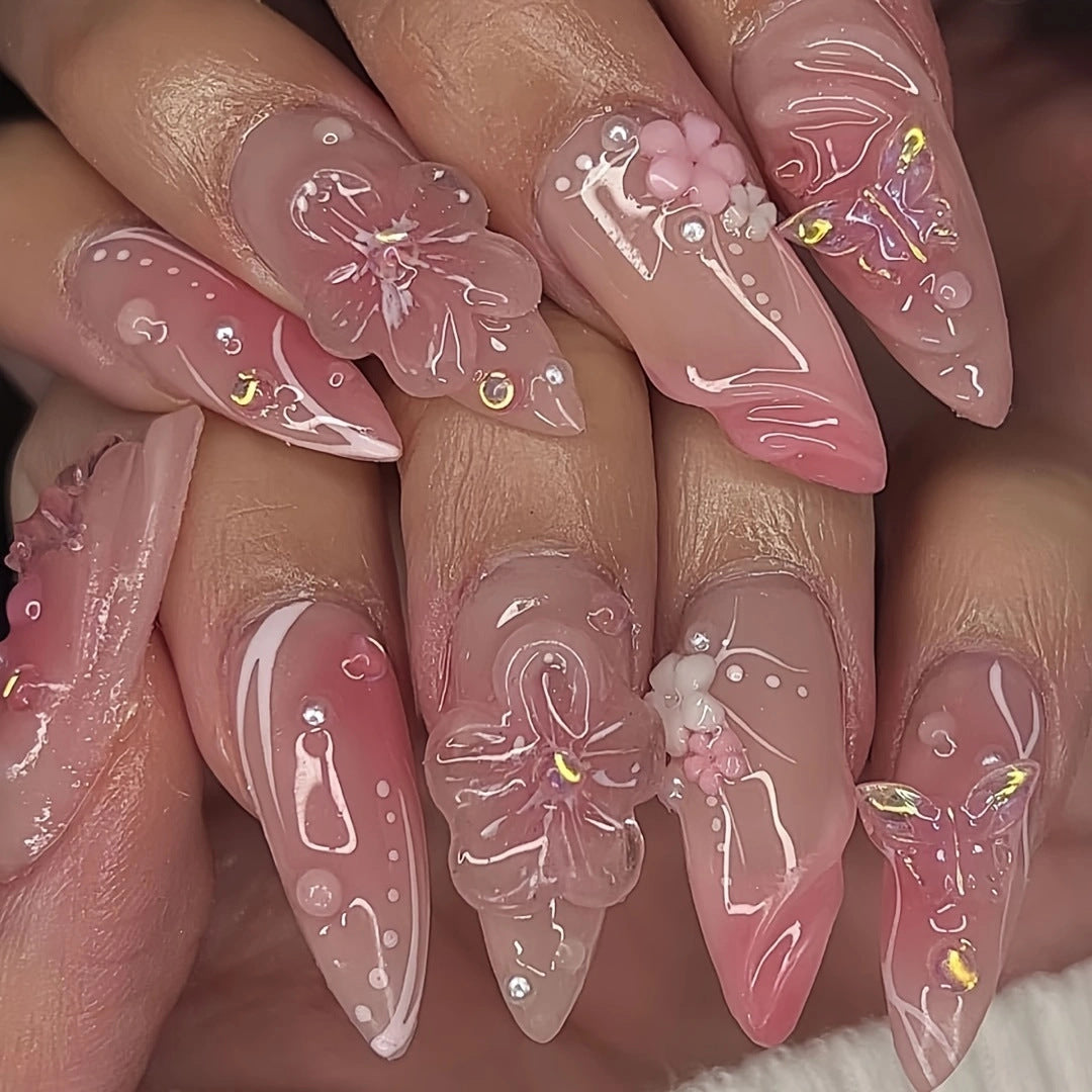 Wear Armor Sweet Cool Almond Length Fake Nails