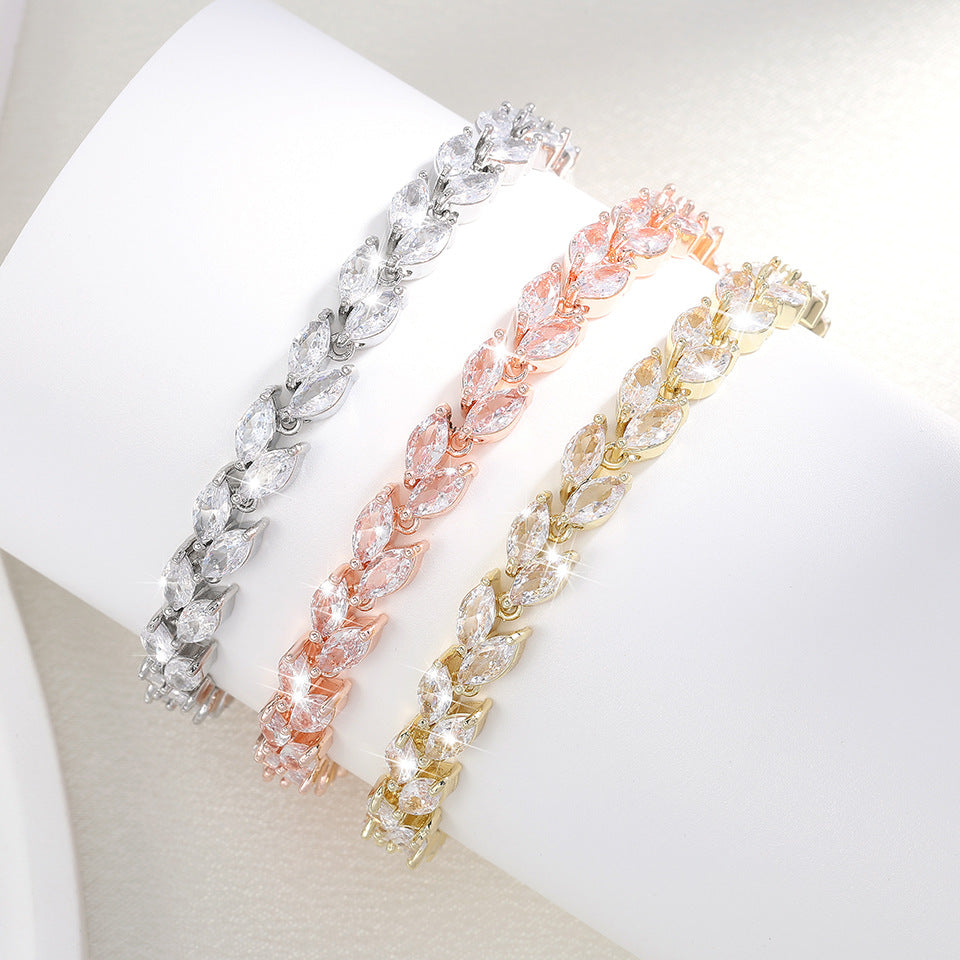 Simple Women's Zircon Crystal Bracelet