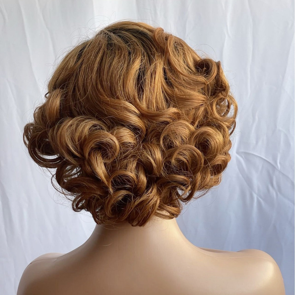 Short Curly Hair Front Lace Fluffy Large Volume