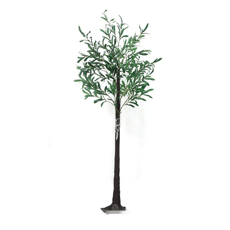 1.8m Simulation Olive Leaf Tree Courtyard Decoration Landscape Tree Lamp