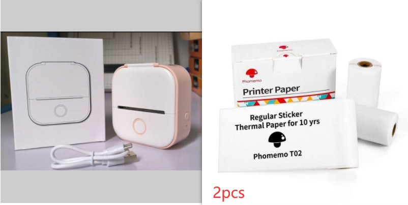 Portable Mini Thermal Label Printer Home Photo Printer Student Wrong Question Printer Bluetooth-Compatible Mini Label Printer Price Tag
