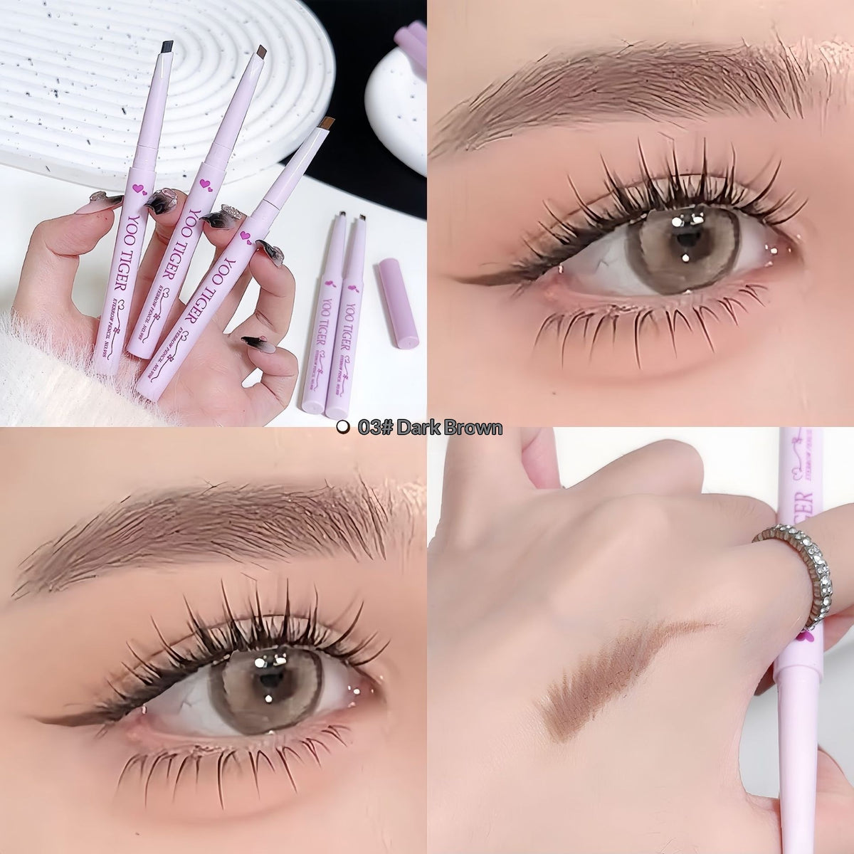 Ultra-Fine Dual-Tip Triangular Eyebrow Pencil For A Natural Brow Shape