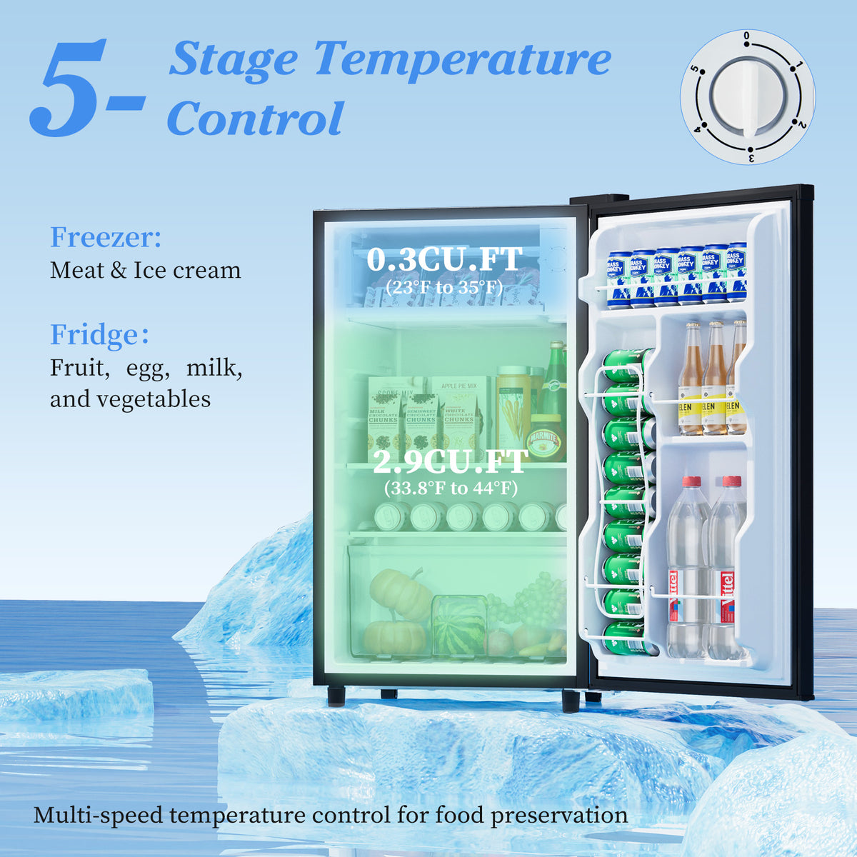 Mini Refrigerator With Freezer