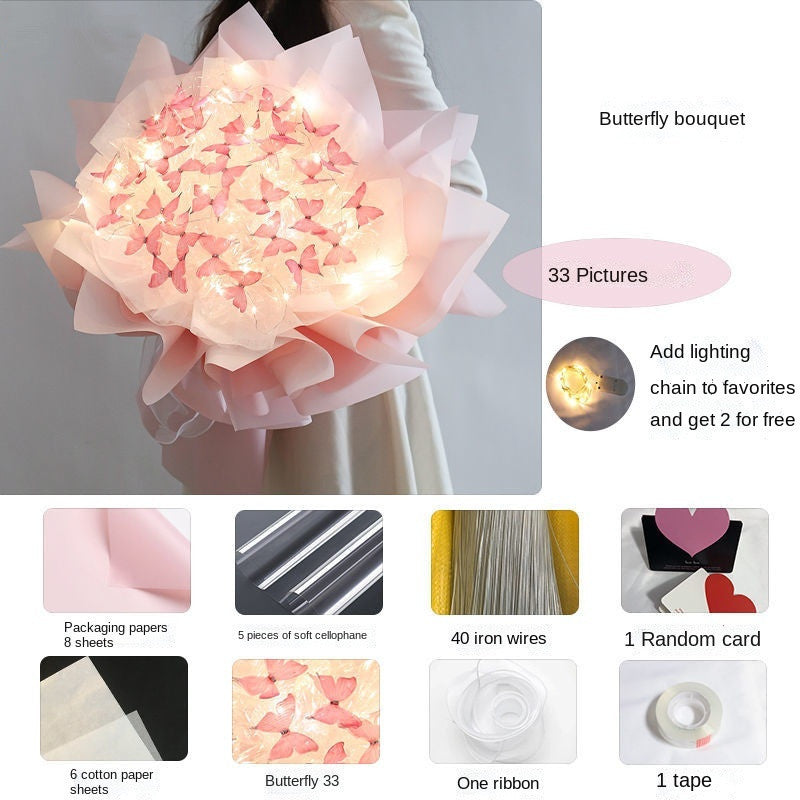 Creative Butterfly Bouquet Material Bag