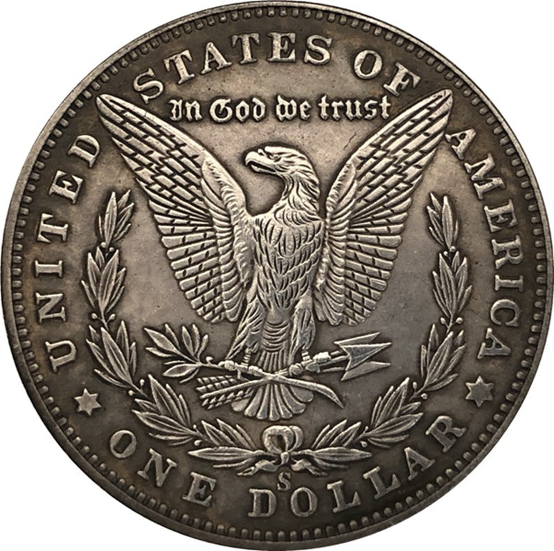 Antique Silver Dollar American Morgan Bum Coin