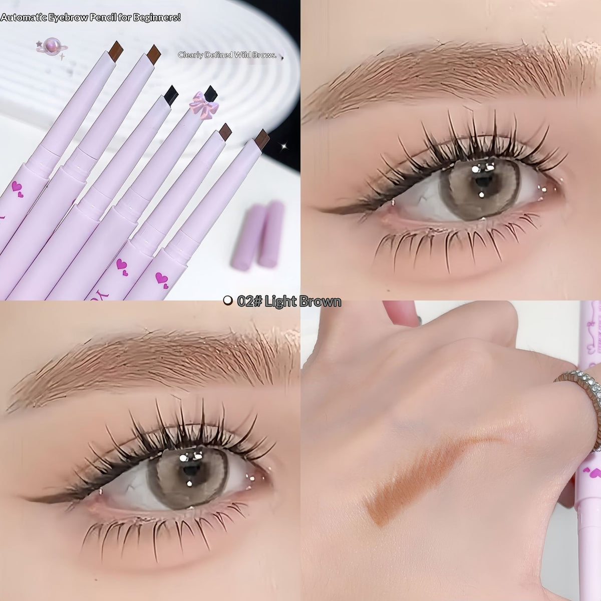 Ultra-Fine Dual-Tip Triangular Eyebrow Pencil For A Natural Brow Shape