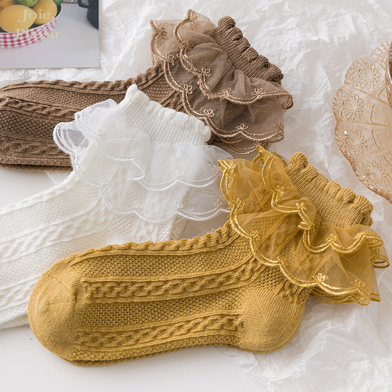 Lolita Style Socks Girls Lace