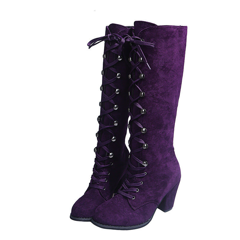 Front Lace-Up Rider Boots