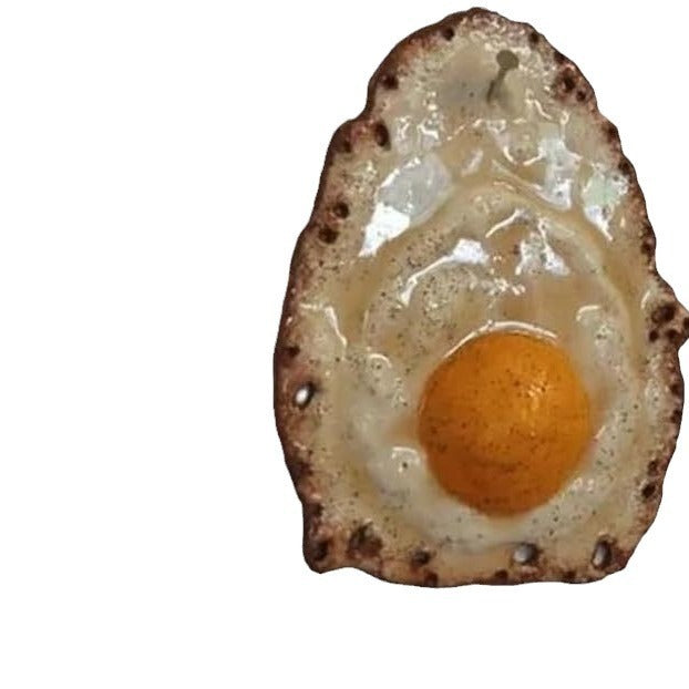A Fried Egg Hanging On A Nail Sculpture Home Decoration