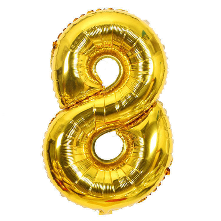 32-inch Digital Balloon Birthday Party Wedding Wedding Decoration Layout Floating Empty Aluminum Film Balloon