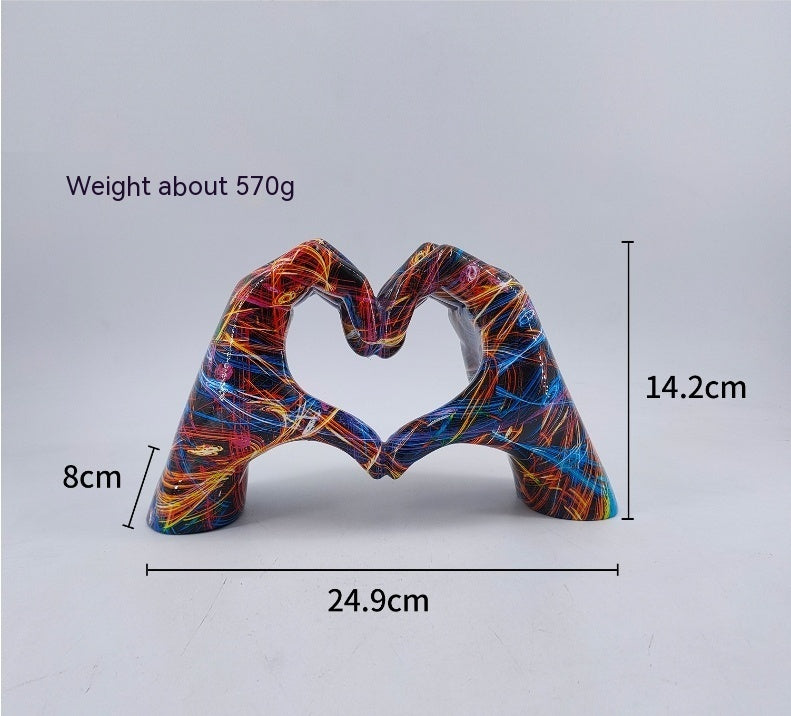 Graffiti Love Gestures Ornaments Resin Crafts
