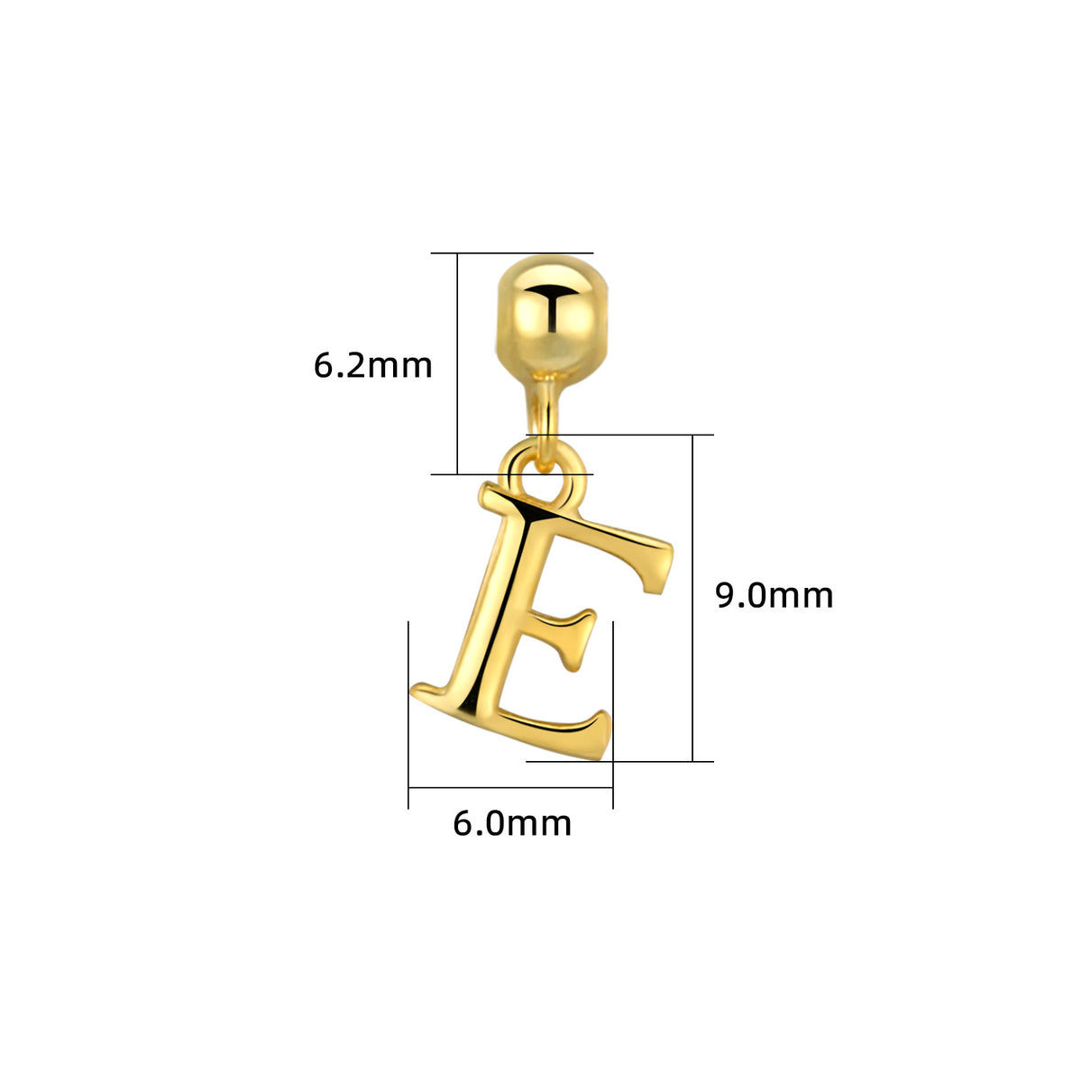 Smooth-Surface Jewelry Minimalist 26-Letter Alphabet Pendant