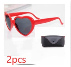 Heart-Shaped Lights Become Love Special Effects Glasses Sunglasses