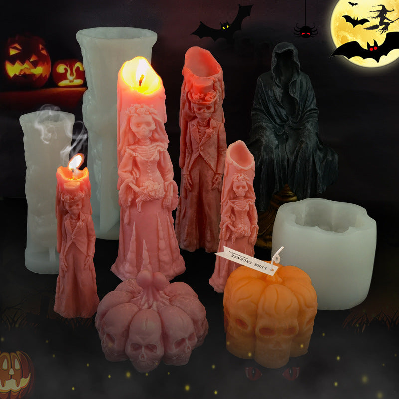 Ghost Groom Halloween Scented Candle Silicone Mold