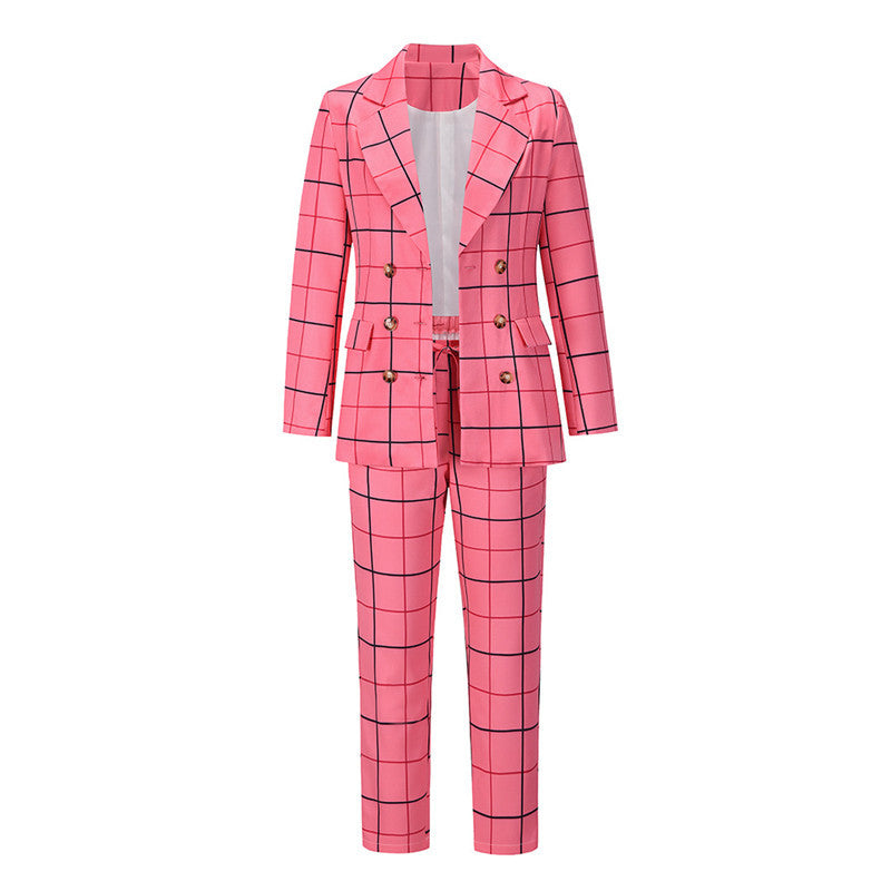 Casual Temperament Double-Breasted Suits Plus Size Women
