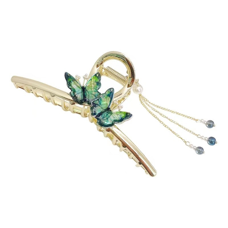 Butterflies With Tassels And Large Hair Clips