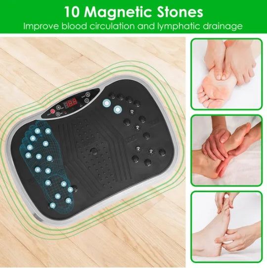 Vibration Plate Exercise Machine With Resistant Bands Remote Control Whole Body Vibration Platform Workout Equipment Home Fitness Training Equipment For Weight Loss Fat Burner