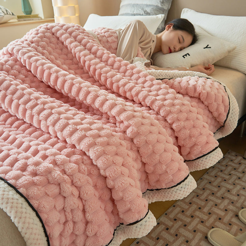 Doudou Velvet Blanket Double-Layer Thickened Nap Blanket