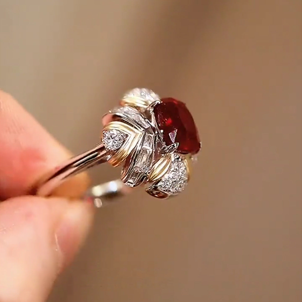 S925 Sterling Silver Ring Gold