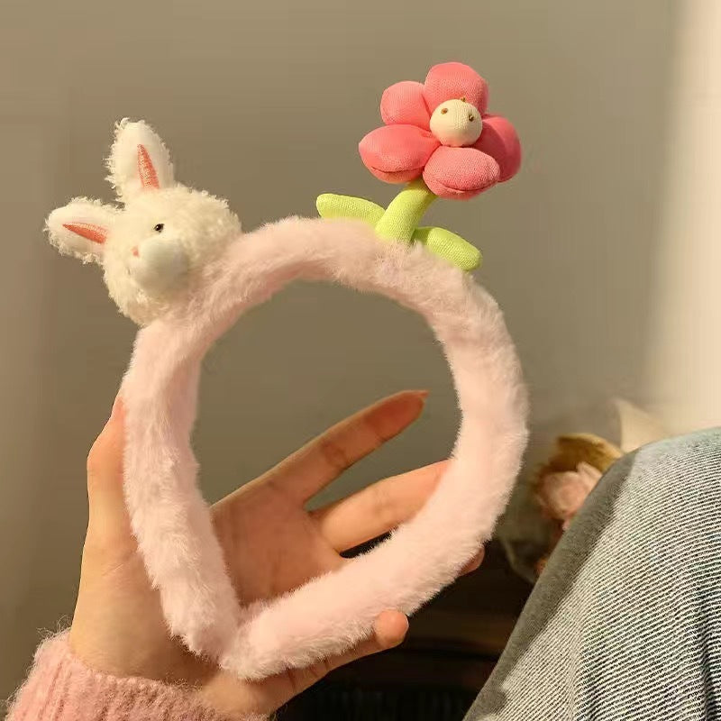 Cute Face Wash Hair Bands Female Cartoon Headwear Hair Band Headband Apply