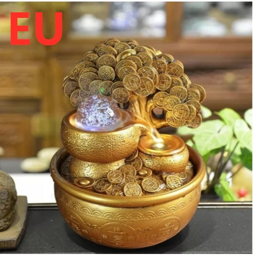 Feng Shui Wheel Crystal Ball Water Fountain Mini