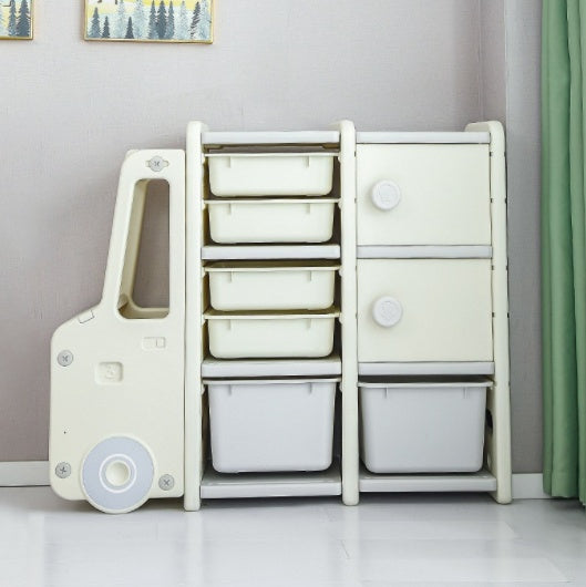 Organizer Large Capacity Bookshelf Cartoon Locker Baby Storage Cabinet