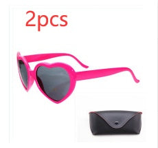 Heart-Shaped Lights Become Love Special Effects Glasses Sunglasses