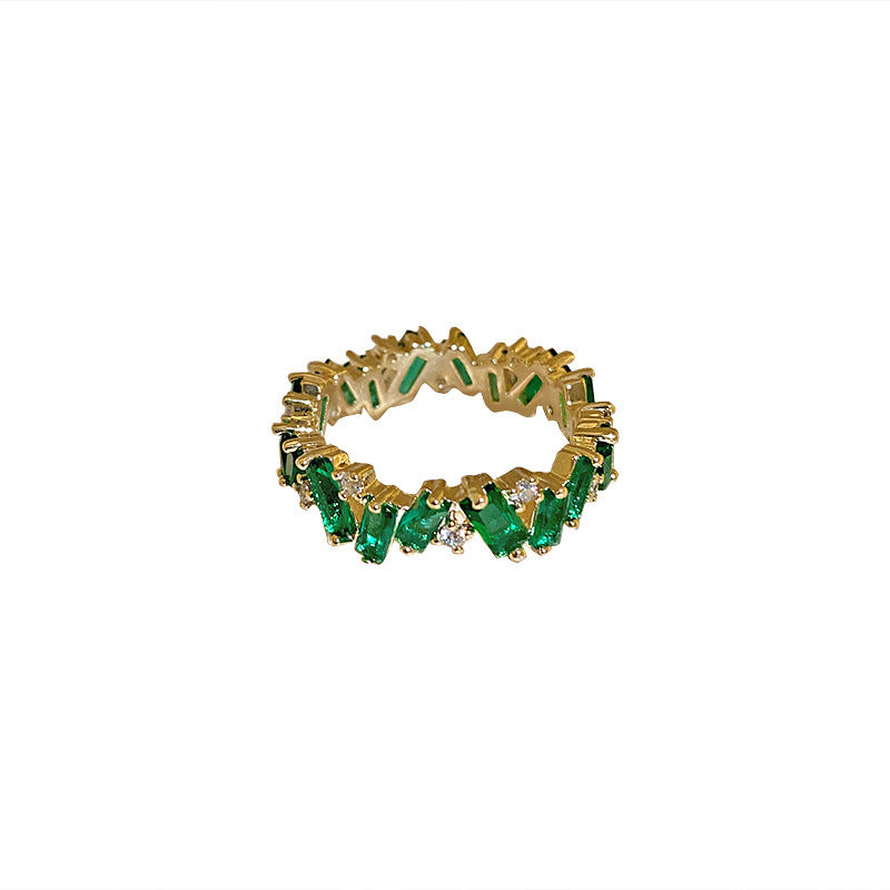 Real Gold Electroplated Diamond Zircon Ring