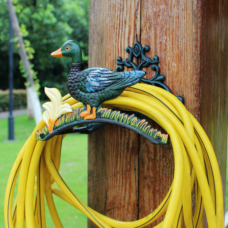European Style Retro Cast Iron Wrought Iron Bird Garden Water Pipe Rack Garden